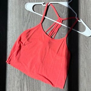 Coral Strappy Crop Top